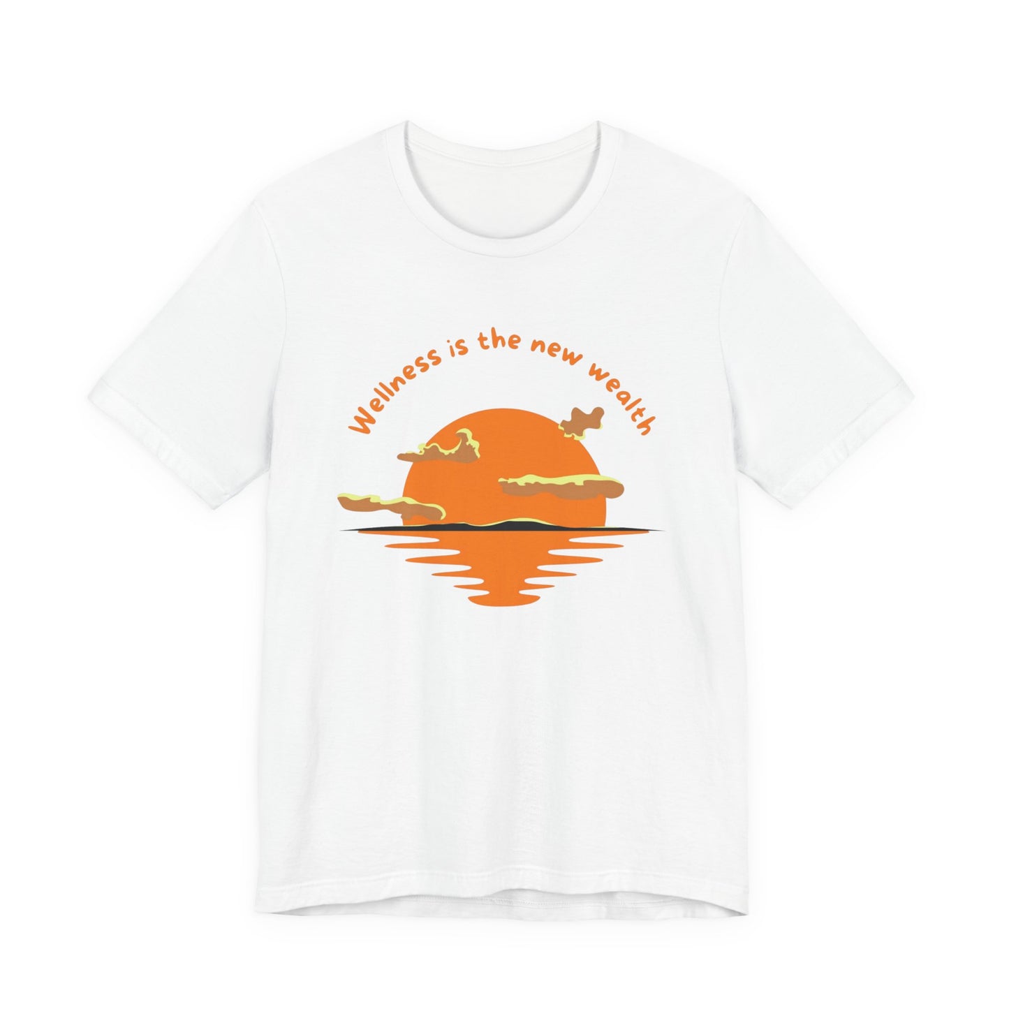 Wellness is the New Wealth T-Shirt – Inspirational Unisex Tee, Motivational Wellness Shirt, Eco-Friendly Casual Wear, Yoga & Mindfulness Apparel, Positive Vibes Gift for Men & Women