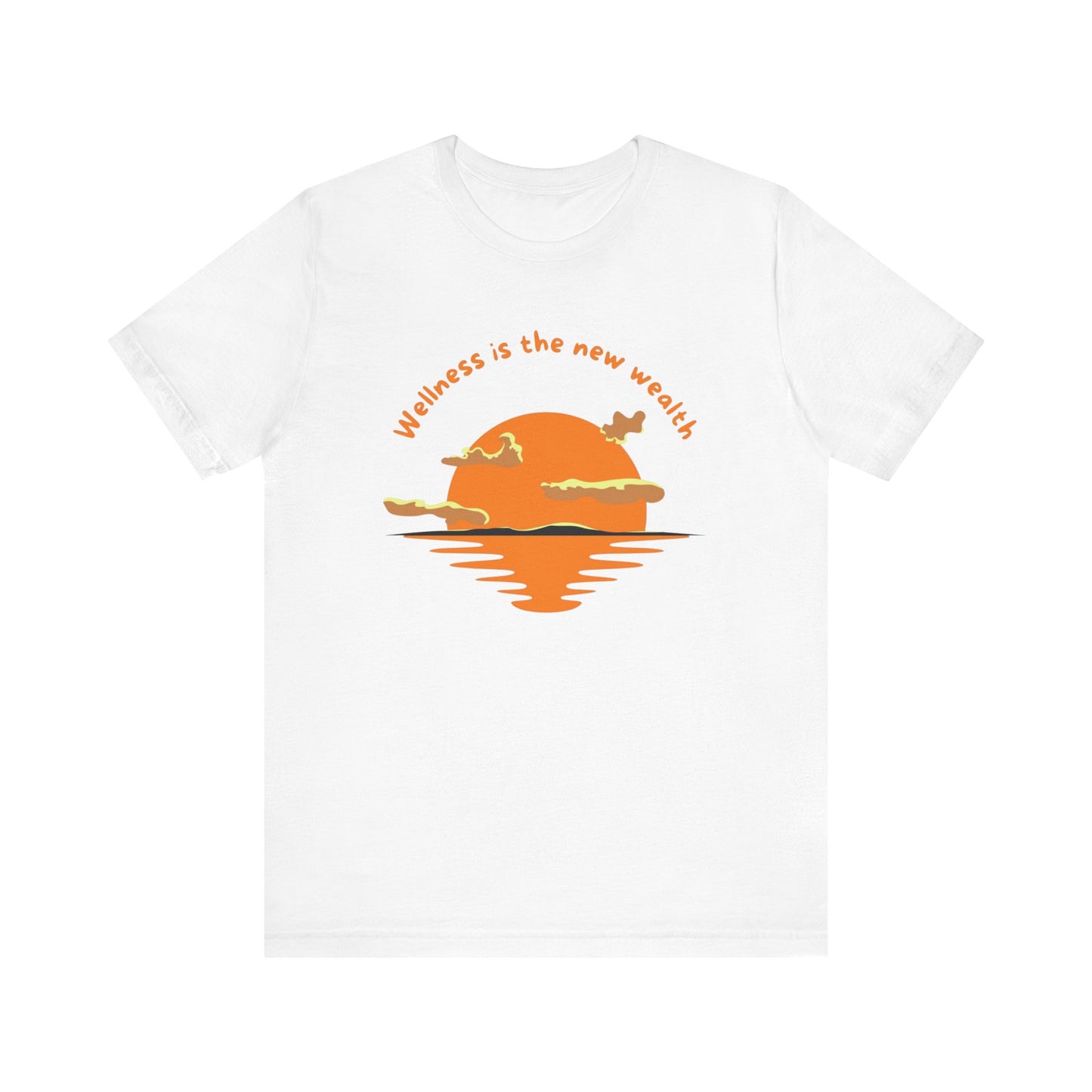 Wellness is the New Wealth T-Shirt – Inspirational Unisex Tee, Motivational Wellness Shirt, Eco-Friendly Casual Wear, Yoga & Mindfulness Apparel, Positive Vibes Gift for Men & Women