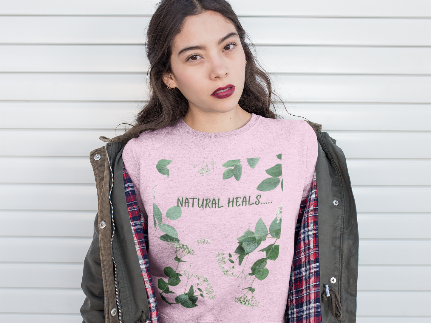 Natural Heals Crewneck Sweatshirt, Eco-Friendly Sweatshirt, Botanical Print Apparel, Cozy Gift for Nature Lovers, Sustainable Fashion