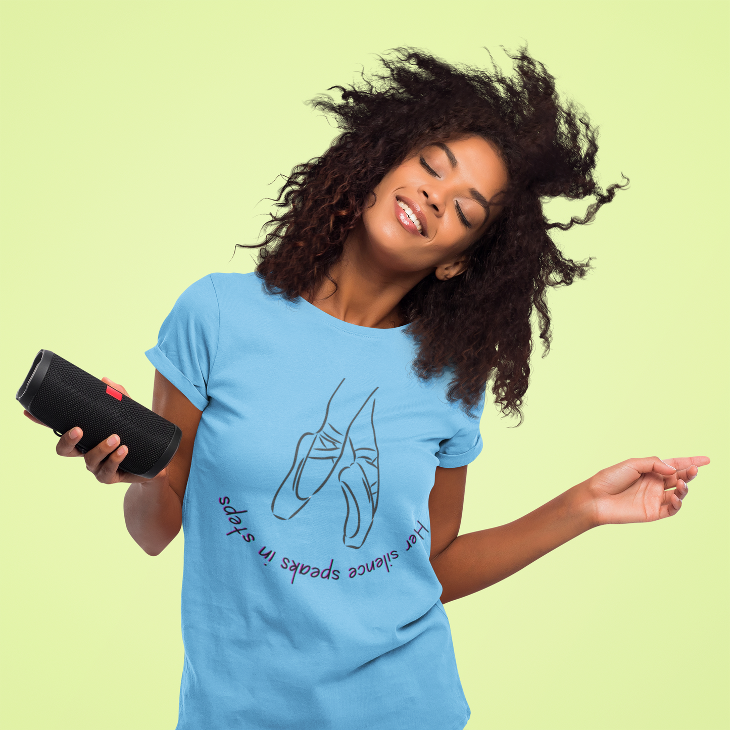 Her Silence Speaks in Steps Ballet T-Shirt | Minimalist Dance Graphic Tee | Inspirational Gift for Dancers & Ballet Lovers