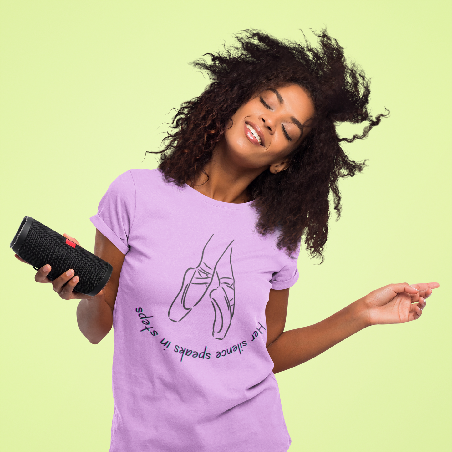Her Silence Speaks in Steps Ballet T-Shirt | Minimalist Dance Graphic Tee | Inspirational Gift for Dancers & Ballet Lovers