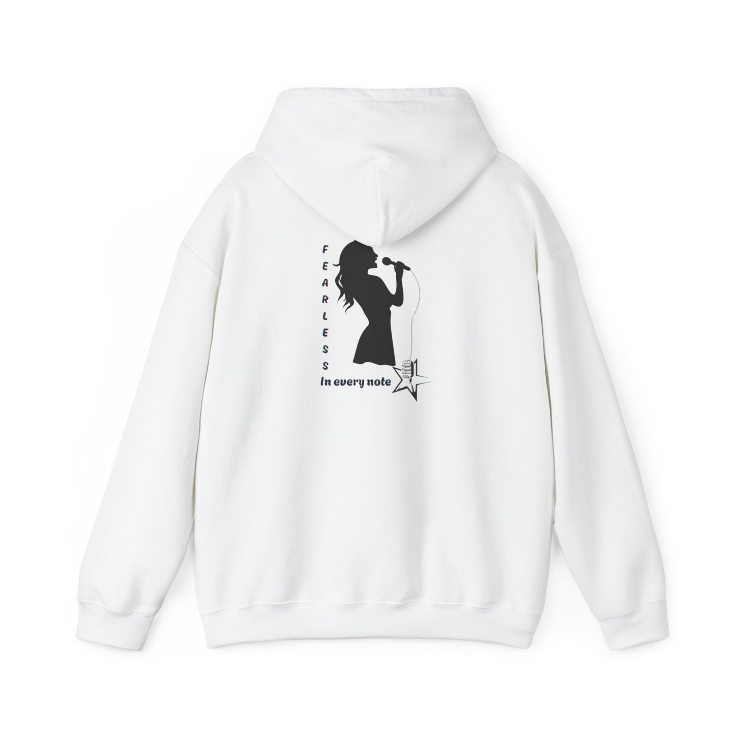 Fearless Singer Hoodie – Unisex Heavy Blend Sweatshirt, Music Lover Gift, Artist Apparel, Concert Outfit, Empowerment Clothing