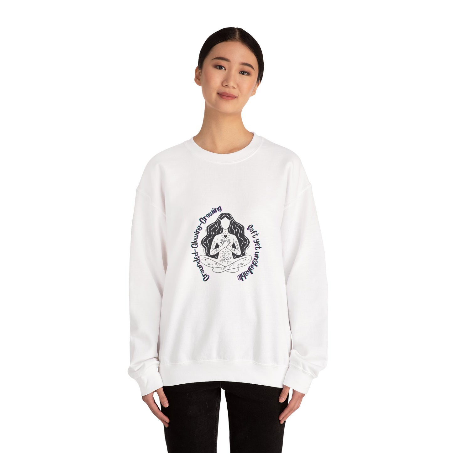 Dreaming Goddess Graphic Crewneck Sweatshirt – Cozy Unisex Pullover for Everyday Wear, Relaxation & Gifting
