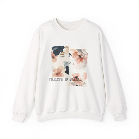 Floral Inspirational Crewneck Sweatshirt - Cozy Unisex Pullover for Art Lovers, Gifts, Motivation, Spring Fashion, Home Comfort