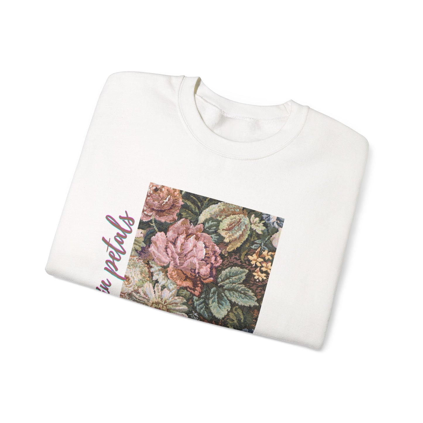Peace in Petals Crewneck Sweatshirt, Cozy Floral Layer, Unisex Gift, Fall Fashion, Casual Comfort Sweatshirt