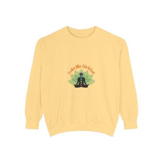 Chakra Meditation Sweatshirt — 'Breathe Like the Lotus' Yoga Crewneck