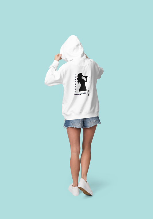 Fearless Singer Hoodie – Unisex Heavy Blend Sweatshirt, Music Lover Gift, Artist Apparel, Concert Outfit, Empowerment Clothing