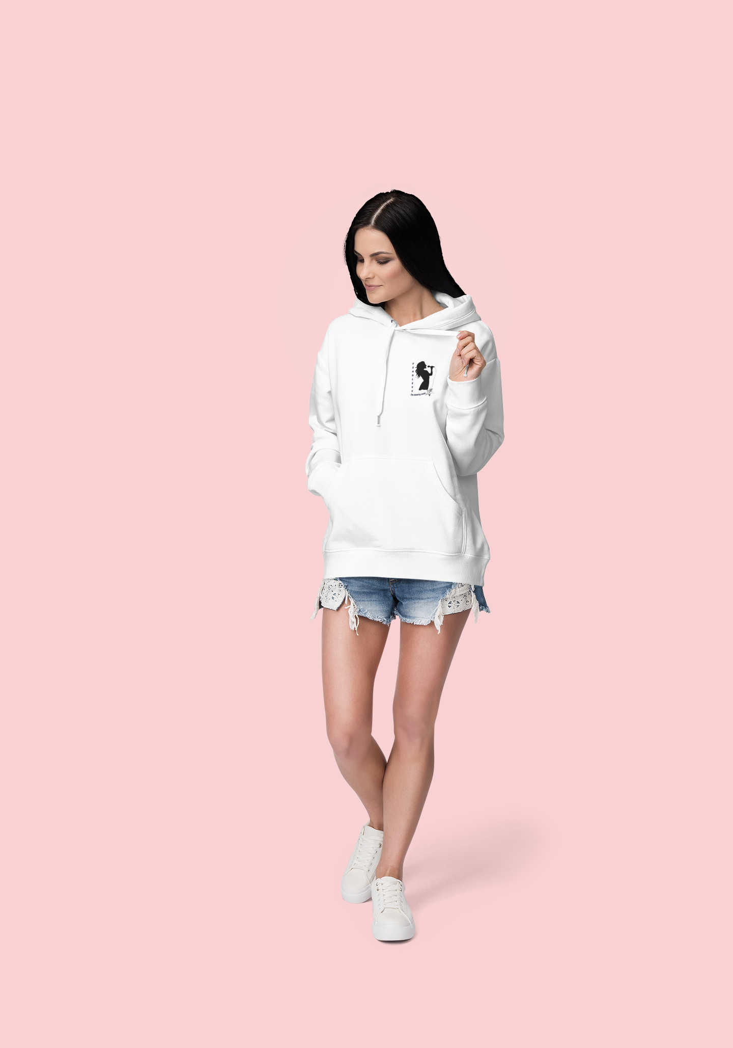 Fearless Singer Hoodie – Unisex Heavy Blend Sweatshirt, Music Lover Gift, Artist Apparel, Concert Outfit, Empowerment Clothing