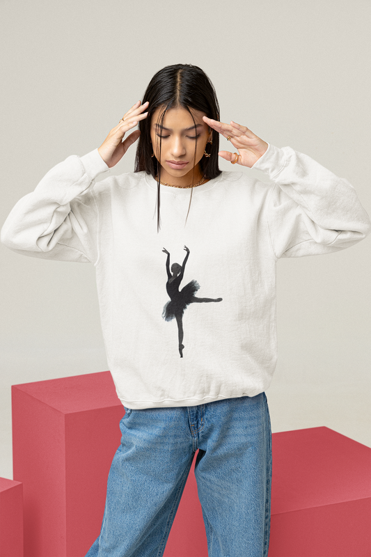 Ballet Dancer Crewneck Sweatshirt – Inspirational Dance Apparel, Cozy Unisex Sweater for Ballet Lovers, Unique Gift for Dancers & Art Enthusiasts