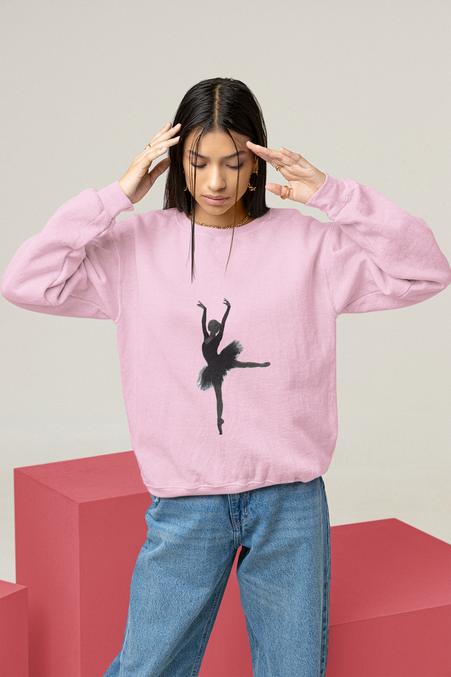 Ballet Dancer Crewneck Sweatshirt – Inspirational Dance Apparel, Cozy Unisex Sweater for Ballet Lovers, Unique Gift for Dancers & Art Enthusiasts
