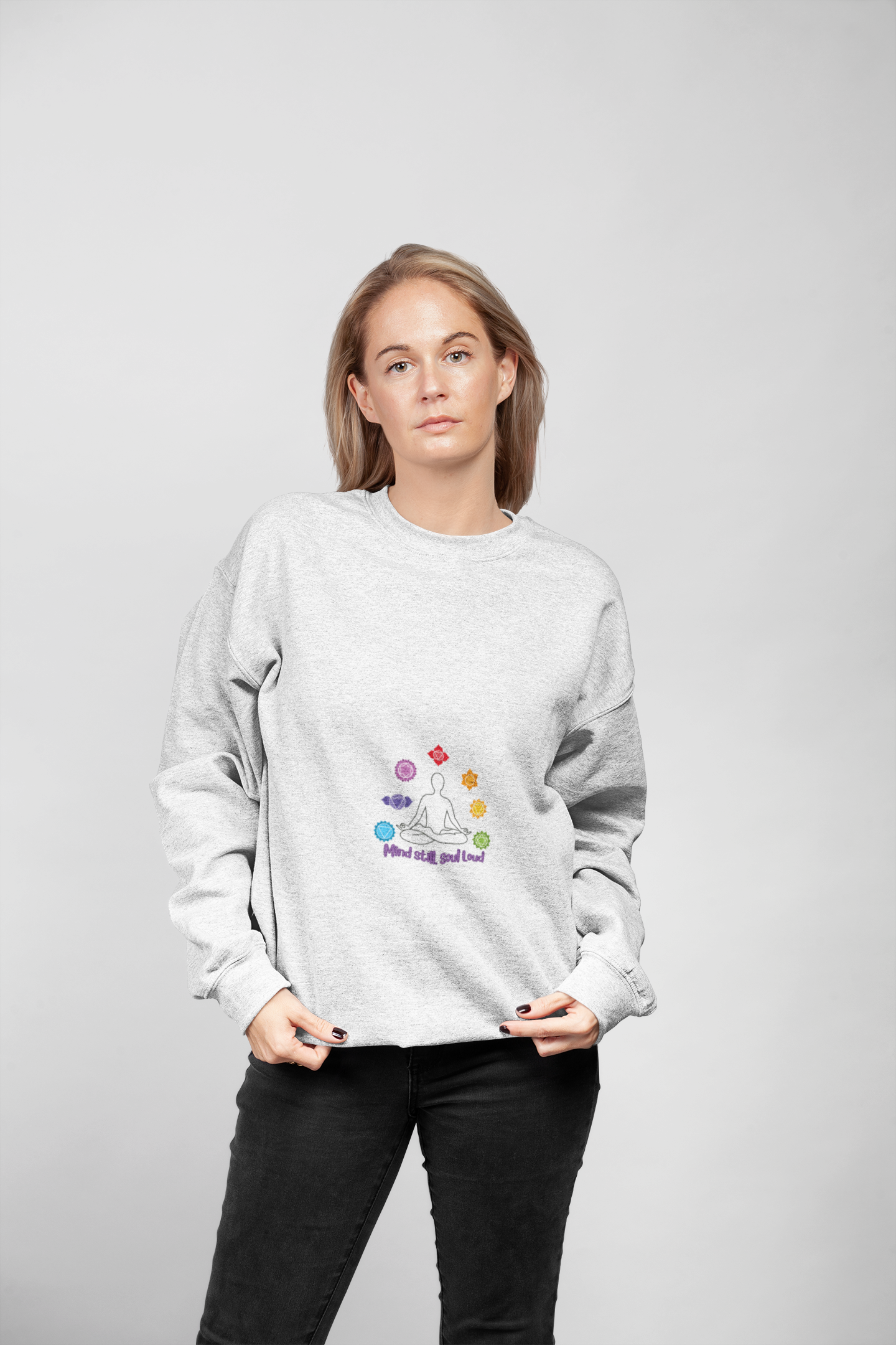 Chakra Rainbow Sweatshirt — Mind Body Soul Love Crewneck