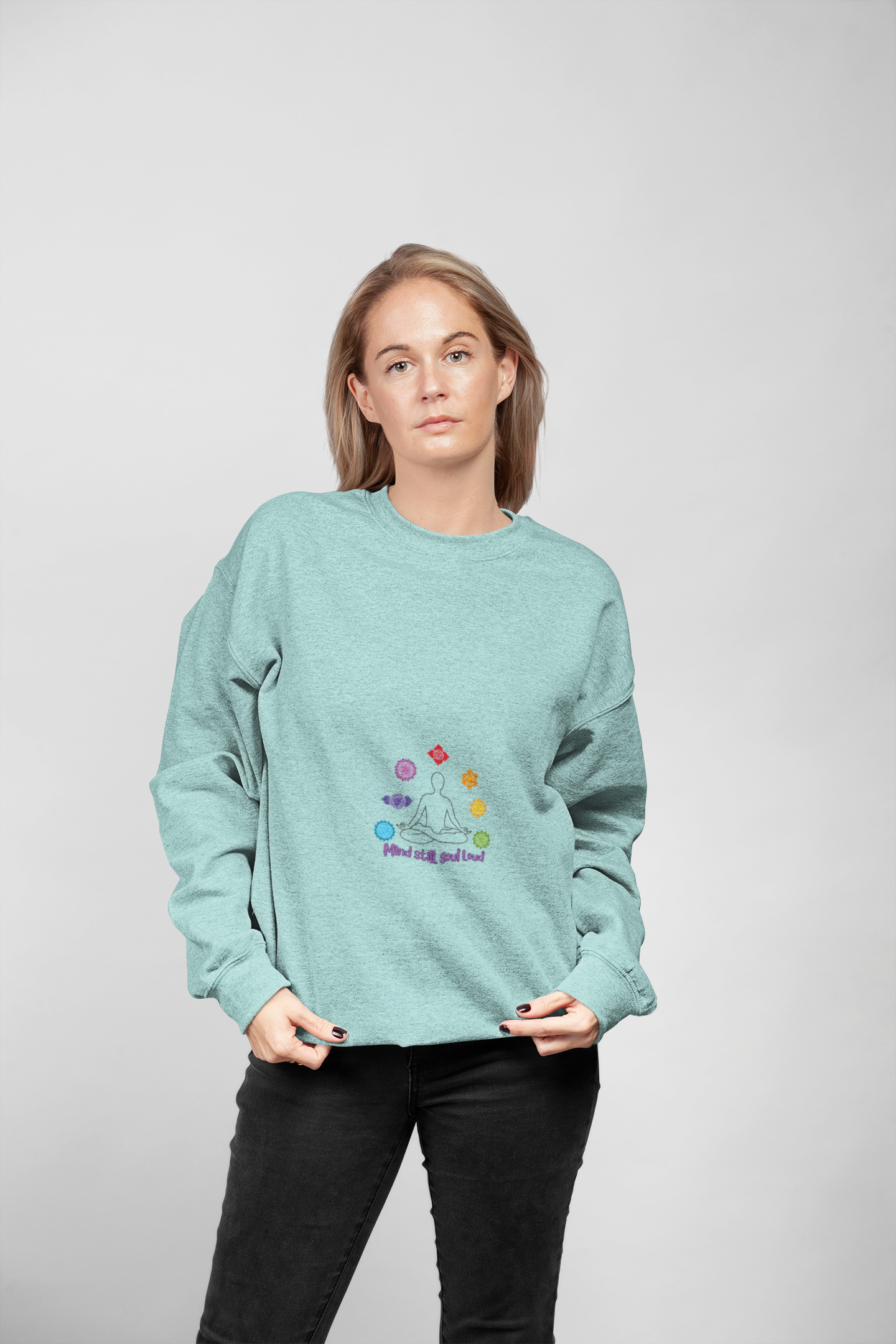 Chakra Rainbow Sweatshirt — Mind Body Soul Love Crewneck