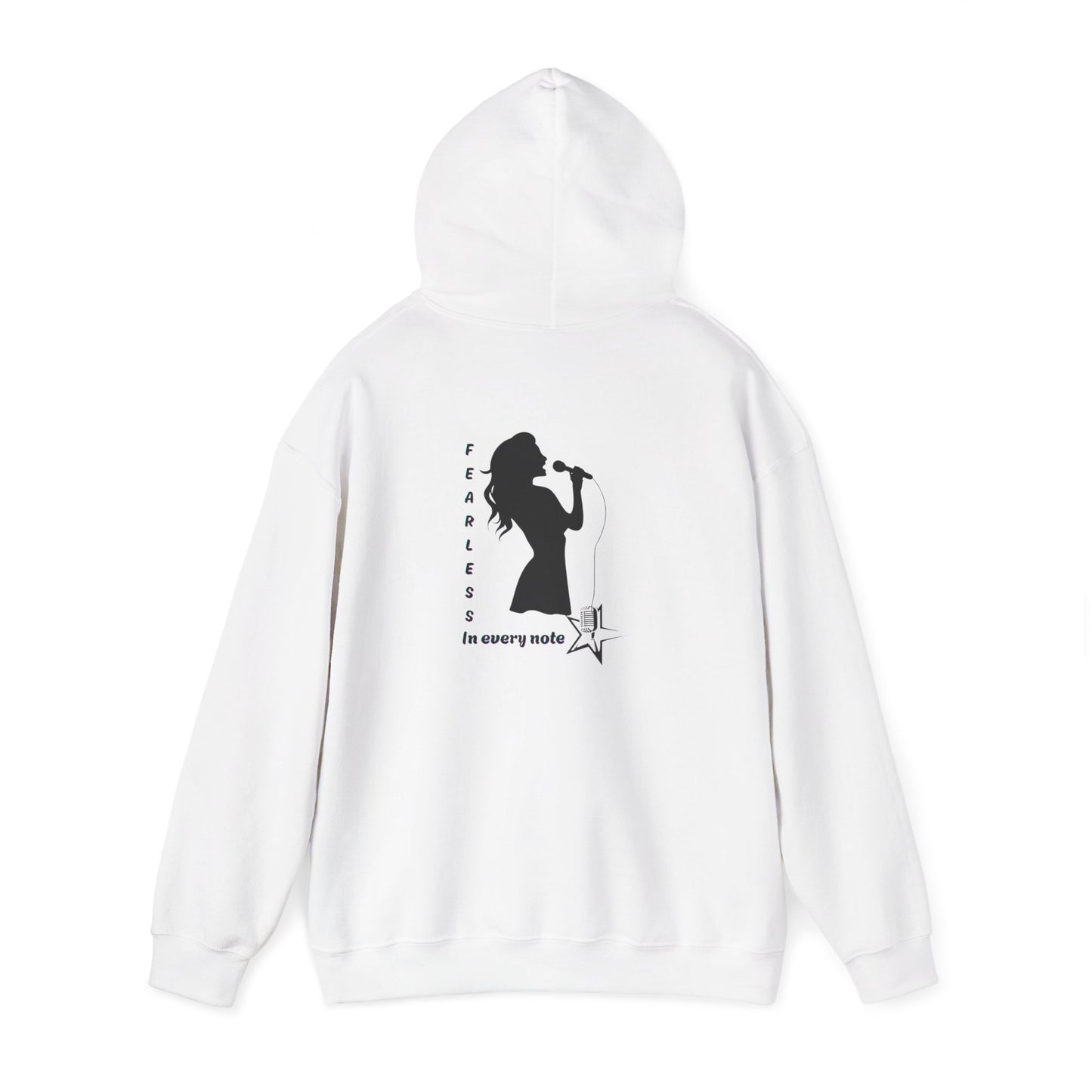 Fearless Singer Hoodie – Unisex Heavy Blend Sweatshirt, Music Lover Gift, Artist Apparel, Concert Outfit, Empowerment Clothing