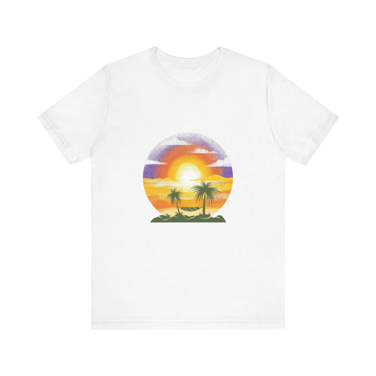 Tropical Sunset T-Shirt – Beach Lover Tee, Summer Vacation Shirt, Travel Gift, Casual Summer Outfit for Men & Women
