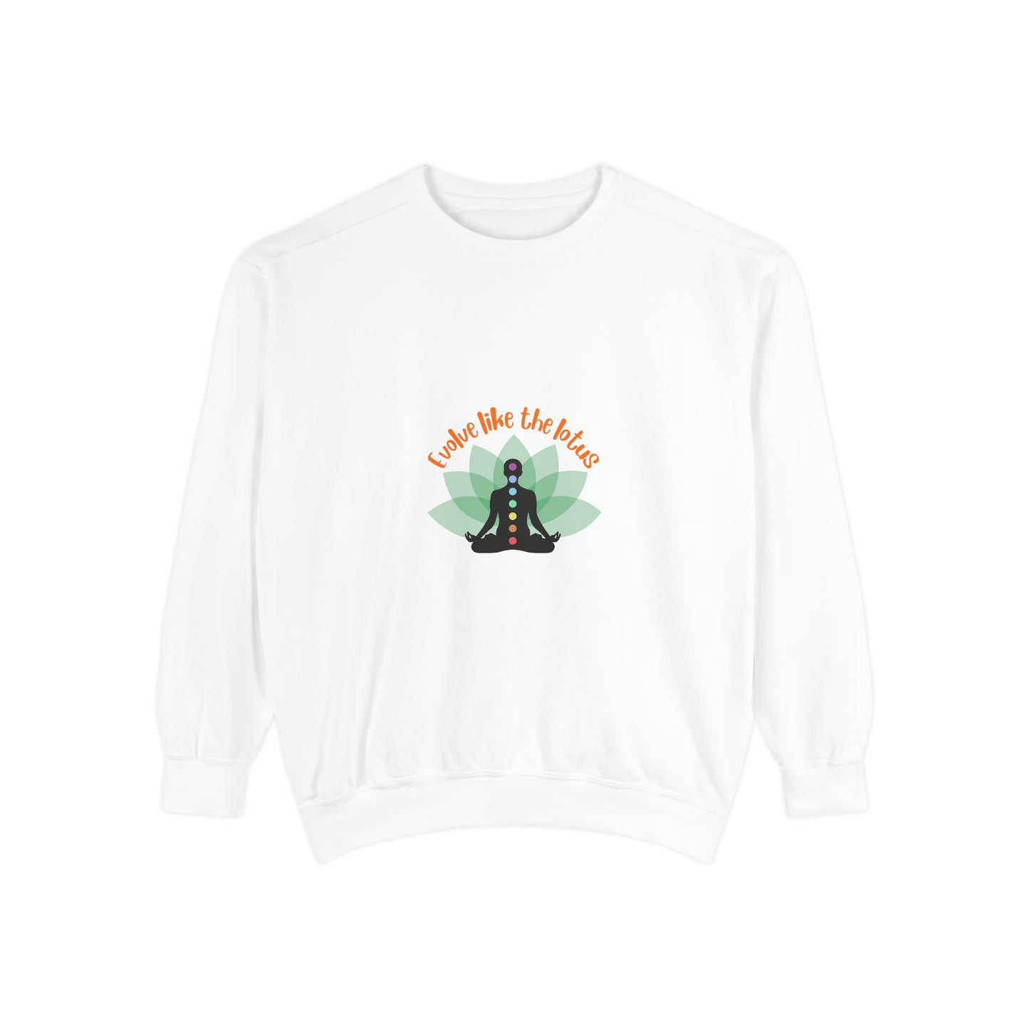 Chakra Meditation Sweatshirt — 'Breathe Like the Lotus' Yoga Crewneck