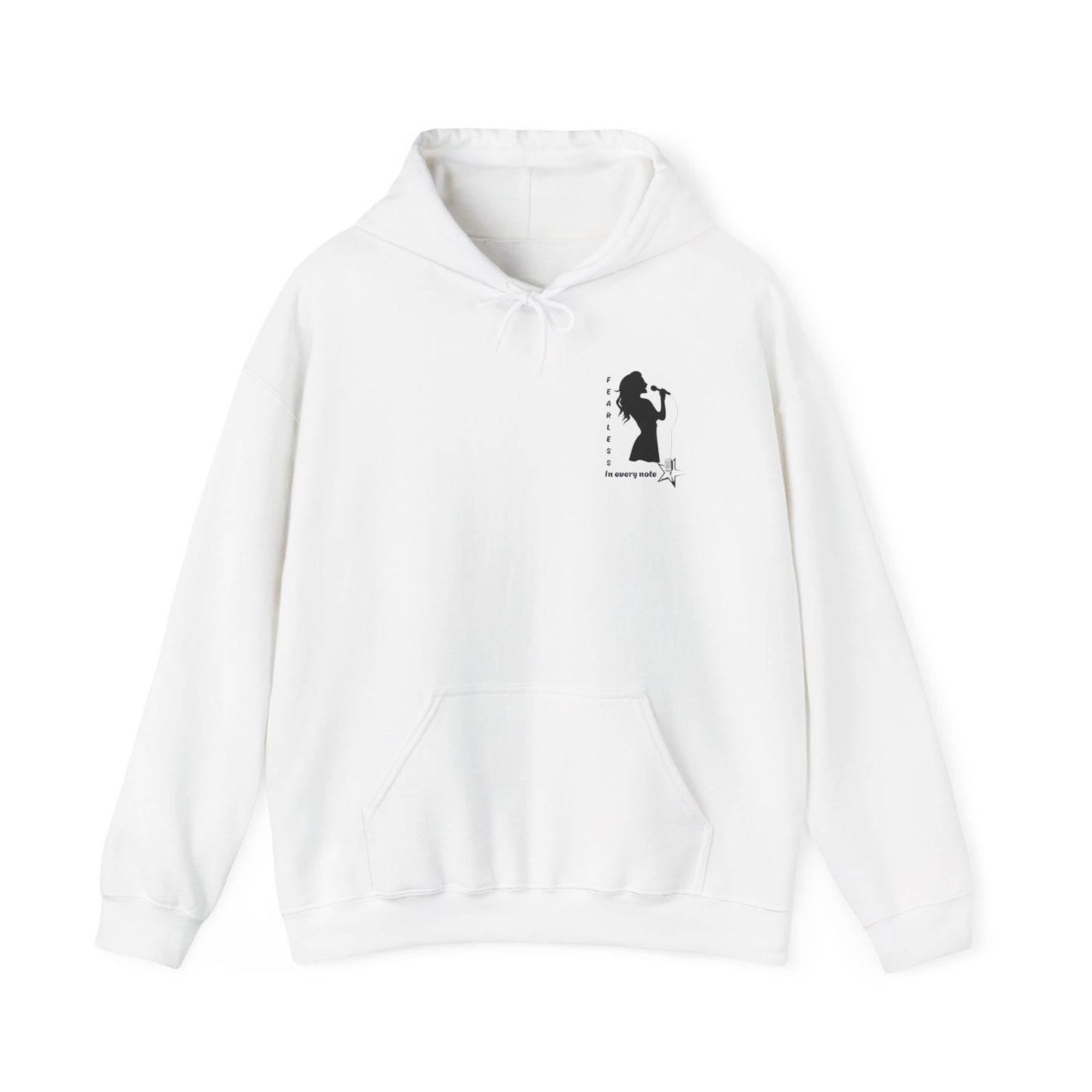 Fearless Singer Hoodie – Unisex Heavy Blend Sweatshirt, Music Lover Gift, Artist Apparel, Concert Outfit, Empowerment Clothing