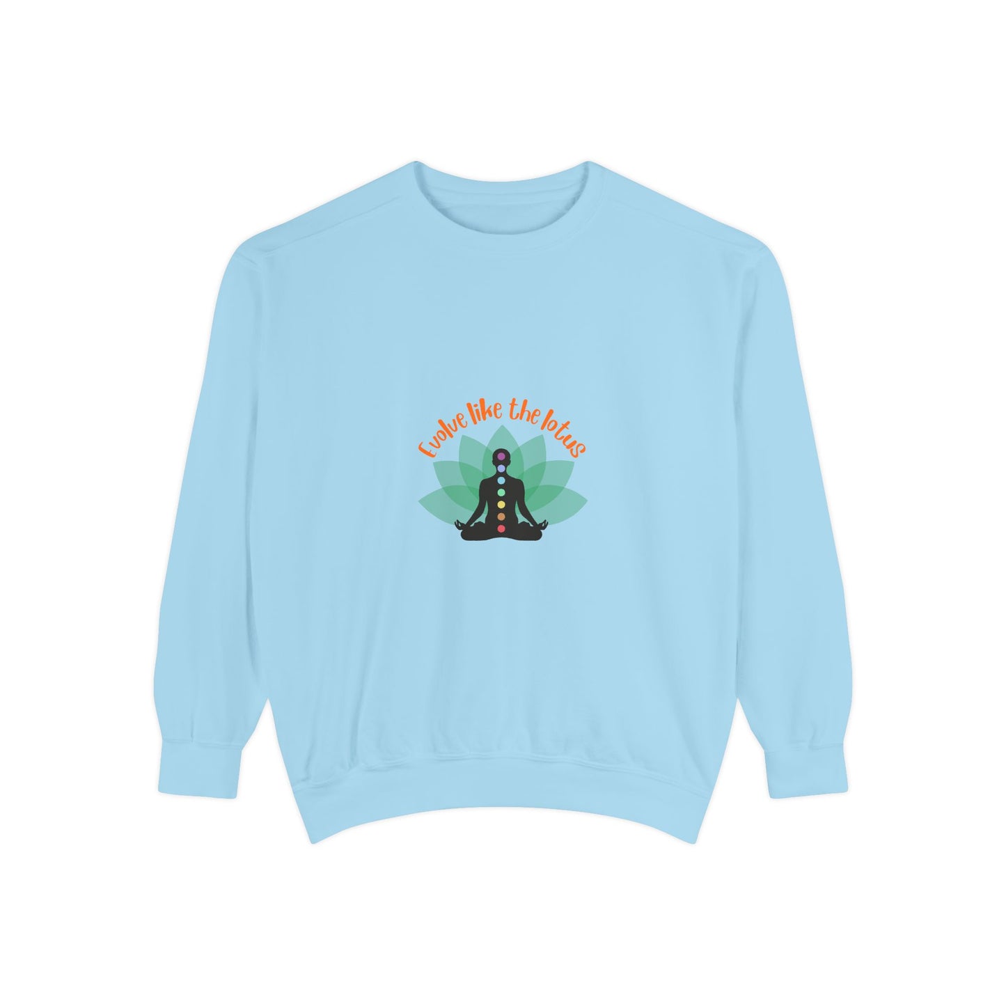 Chakra Meditation Sweatshirt — 'Breathe Like the Lotus' Yoga Crewneck