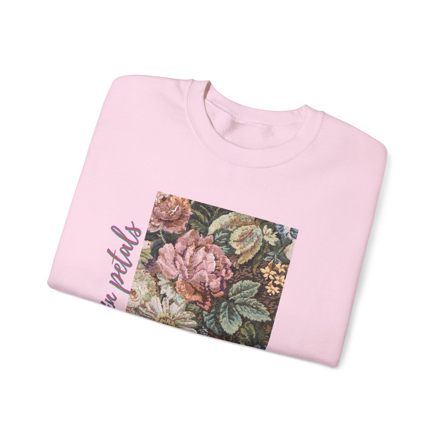 Peace in Petals Crewneck Sweatshirt, Cozy Floral Layer, Unisex Gift, Fall Fashion, Casual Comfort Sweatshirt