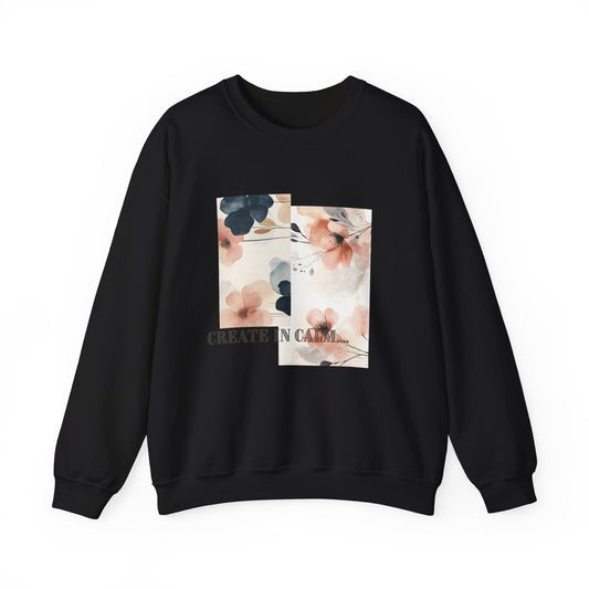 Floral Inspirational Crewneck Sweatshirt - Cozy Unisex Pullover for Art Lovers, Gifts, Motivation, Spring Fashion, Home Comfort